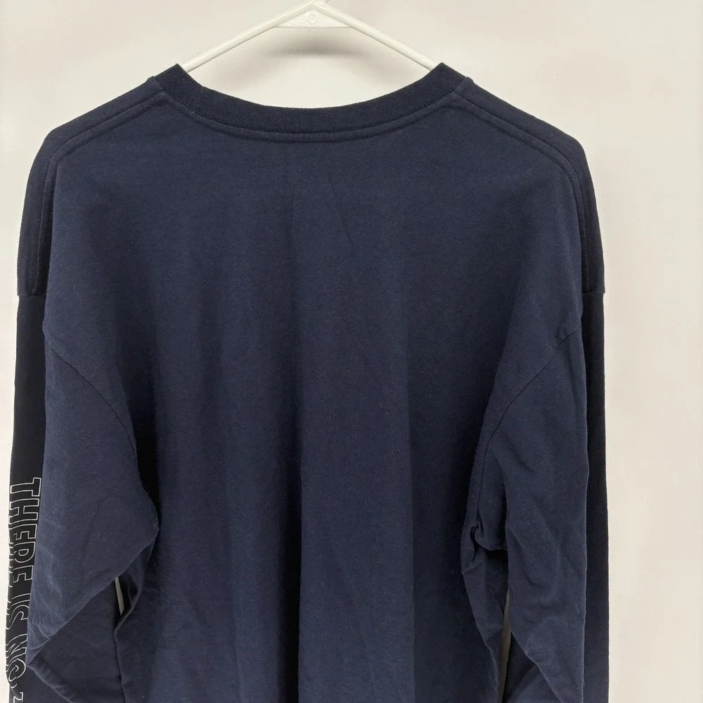 Vintage Nike Blue Long Sleeve Shirt Puff Print Embossed Embroidery Men XL - Picture 8 of 9